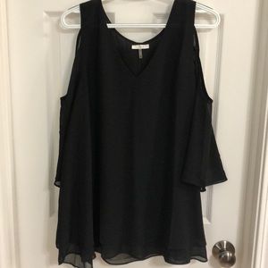 Women’s black sheer top